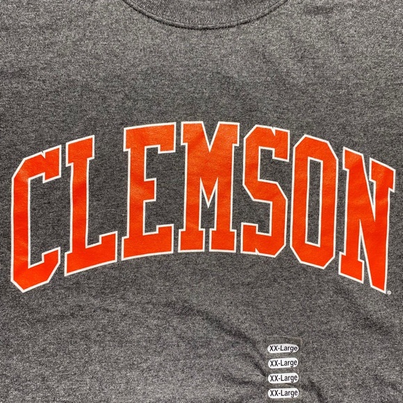 Champion‎ Mens Clemson Spellout Short Sleeve Graphic Tee Size 2XL Charcoal Gray - Picture 7 of 10